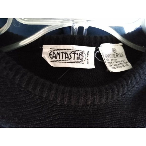 Woman's Black Sweater with Pearls Size Medium by Fantastic New York - Picture 6 of 6